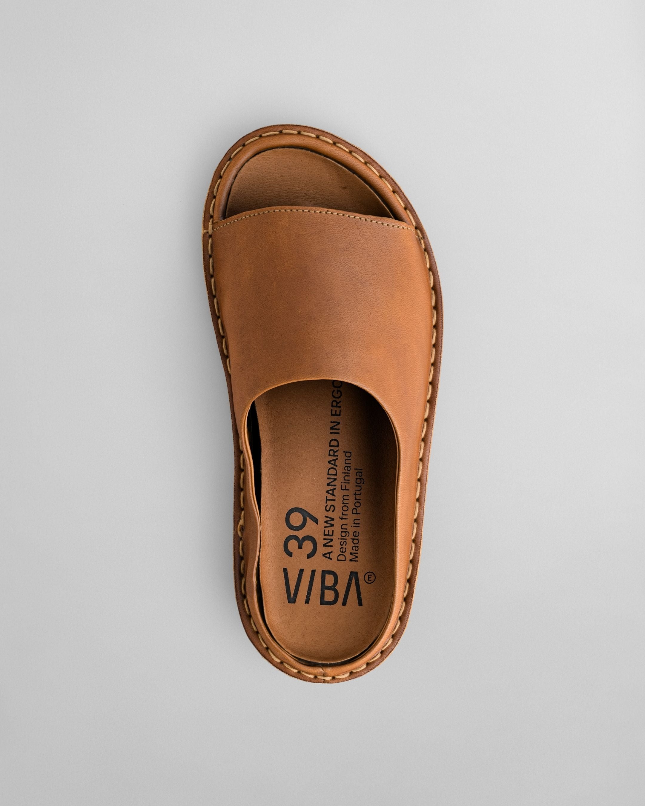 SAINT TROPEZ Leather Cognac Brown