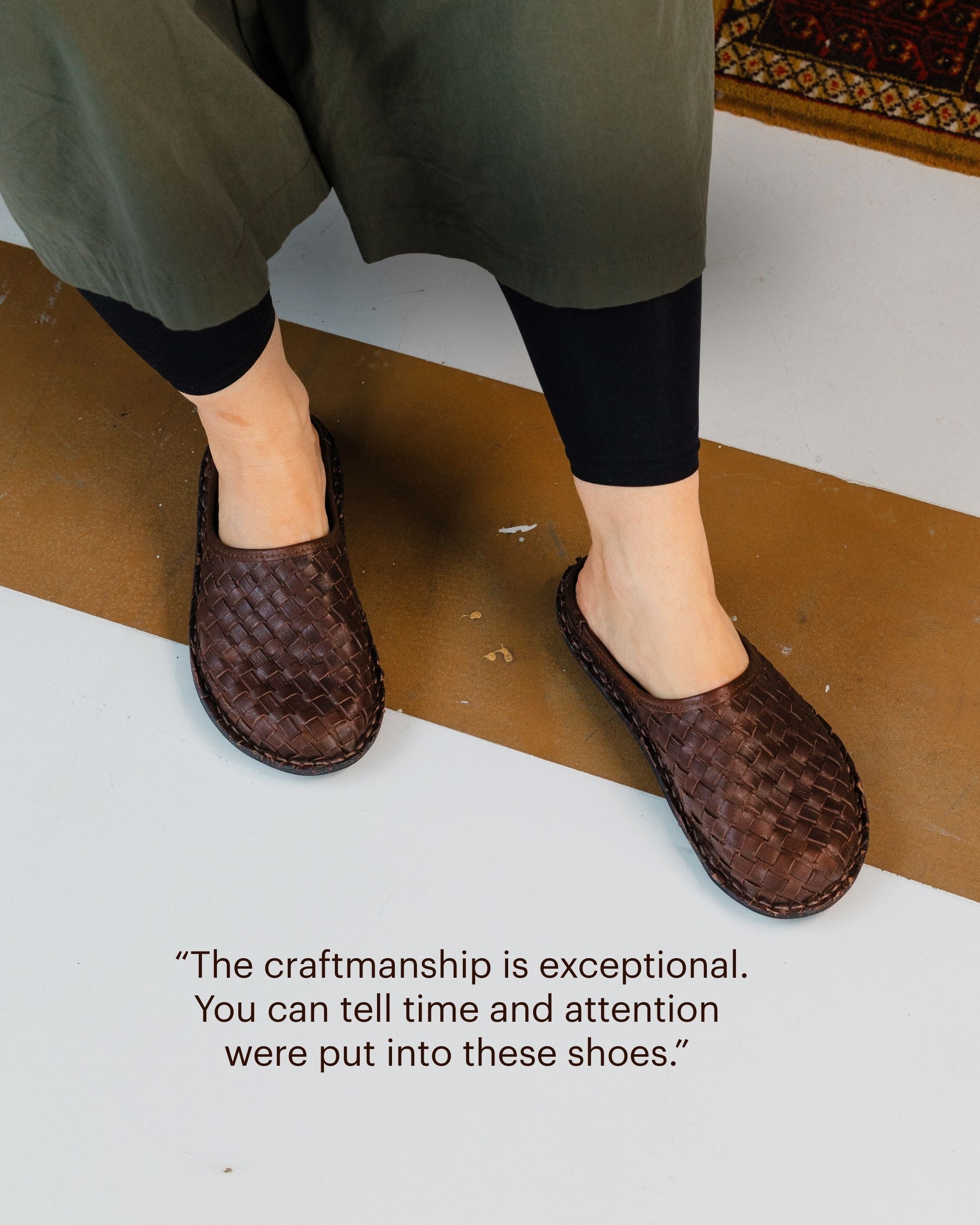 ROMA Woven Leather Cocoa Brown