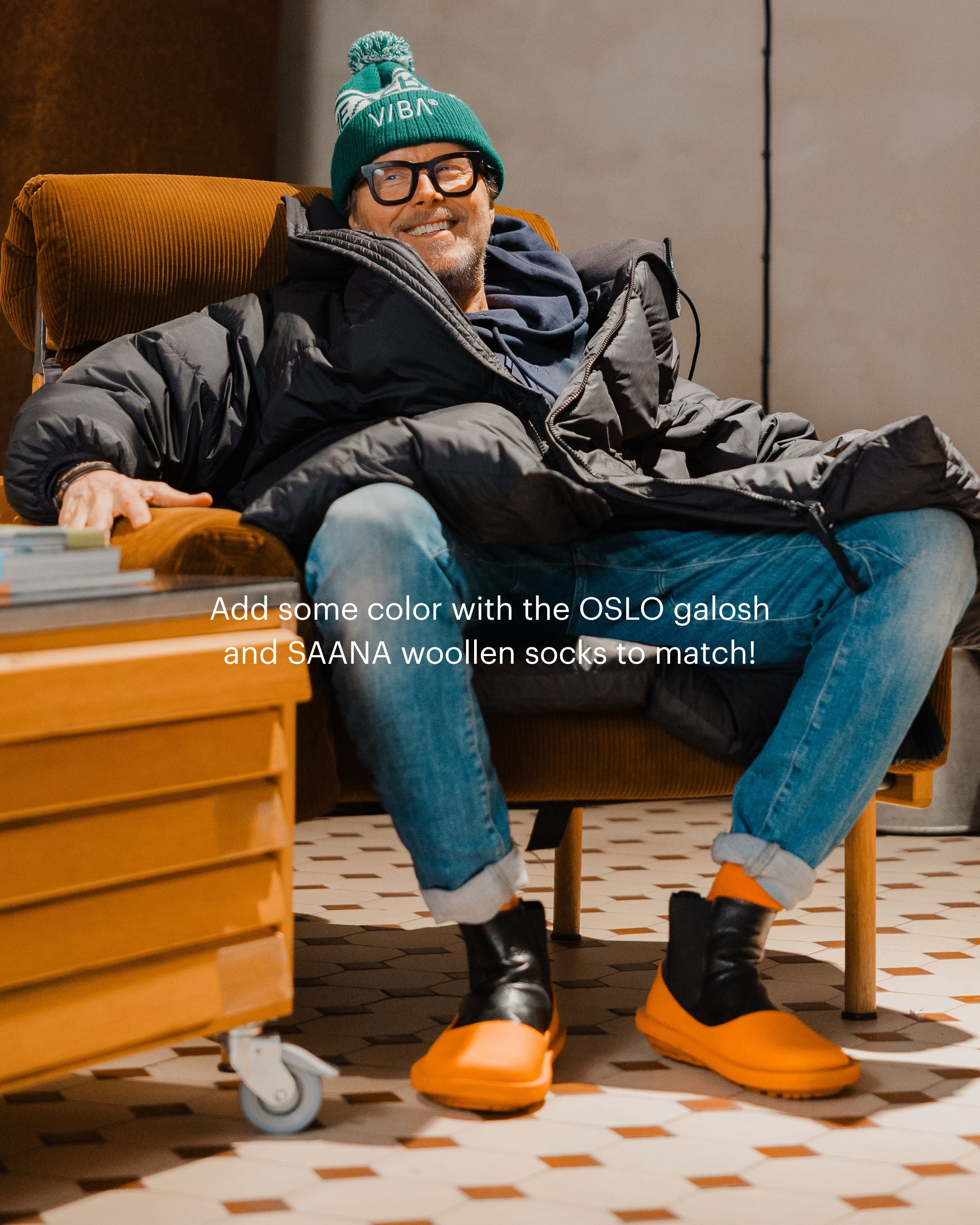 HELSINKI Leather Preto Black Shearling