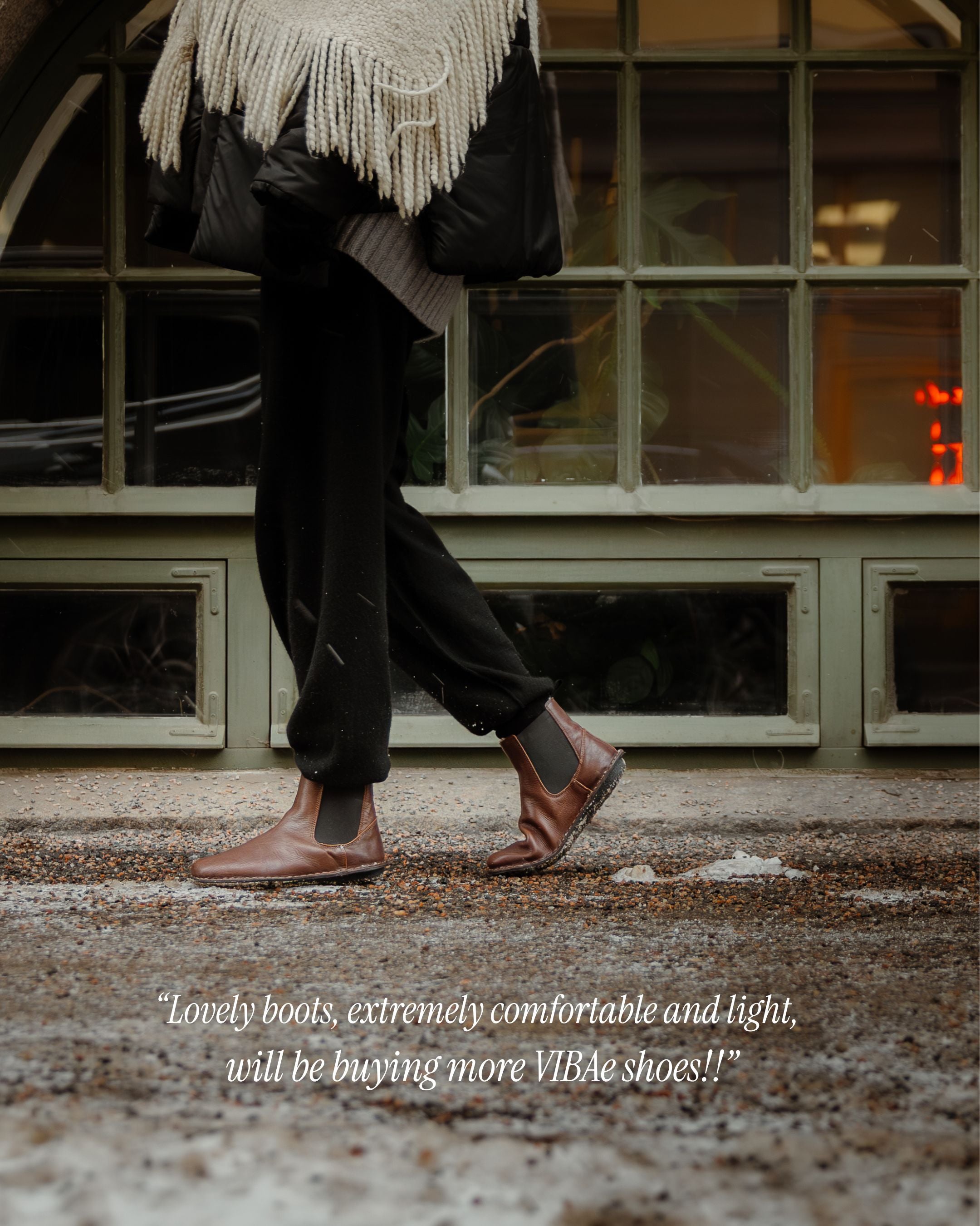 HELSINKI Leather Cocoa Brown Shearling