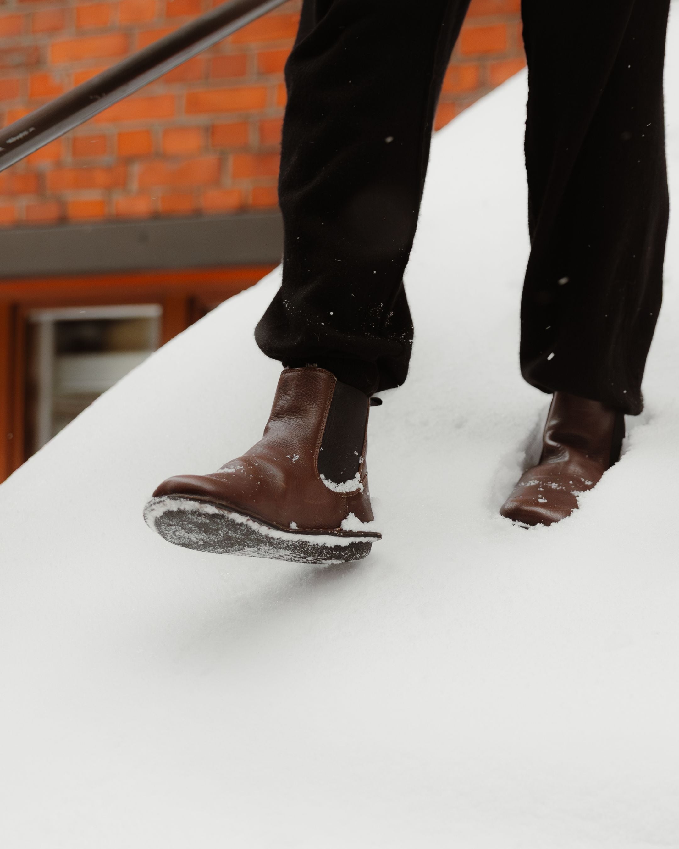 HELSINKI Leather Cocoa Brown Shearling