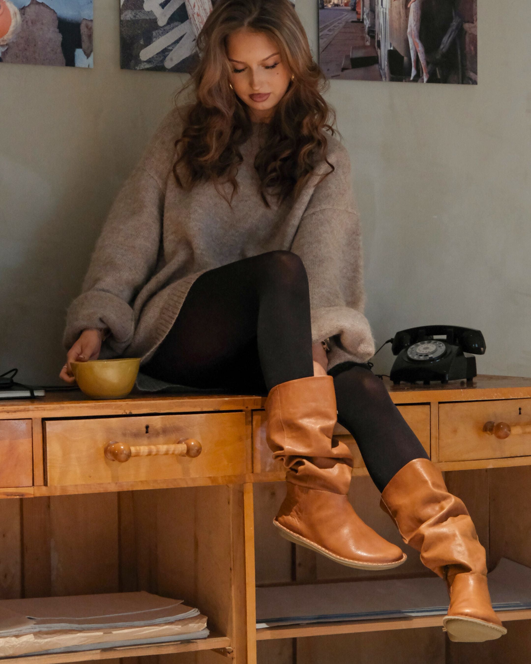 WOODSTOCK Leather Cognac Brown