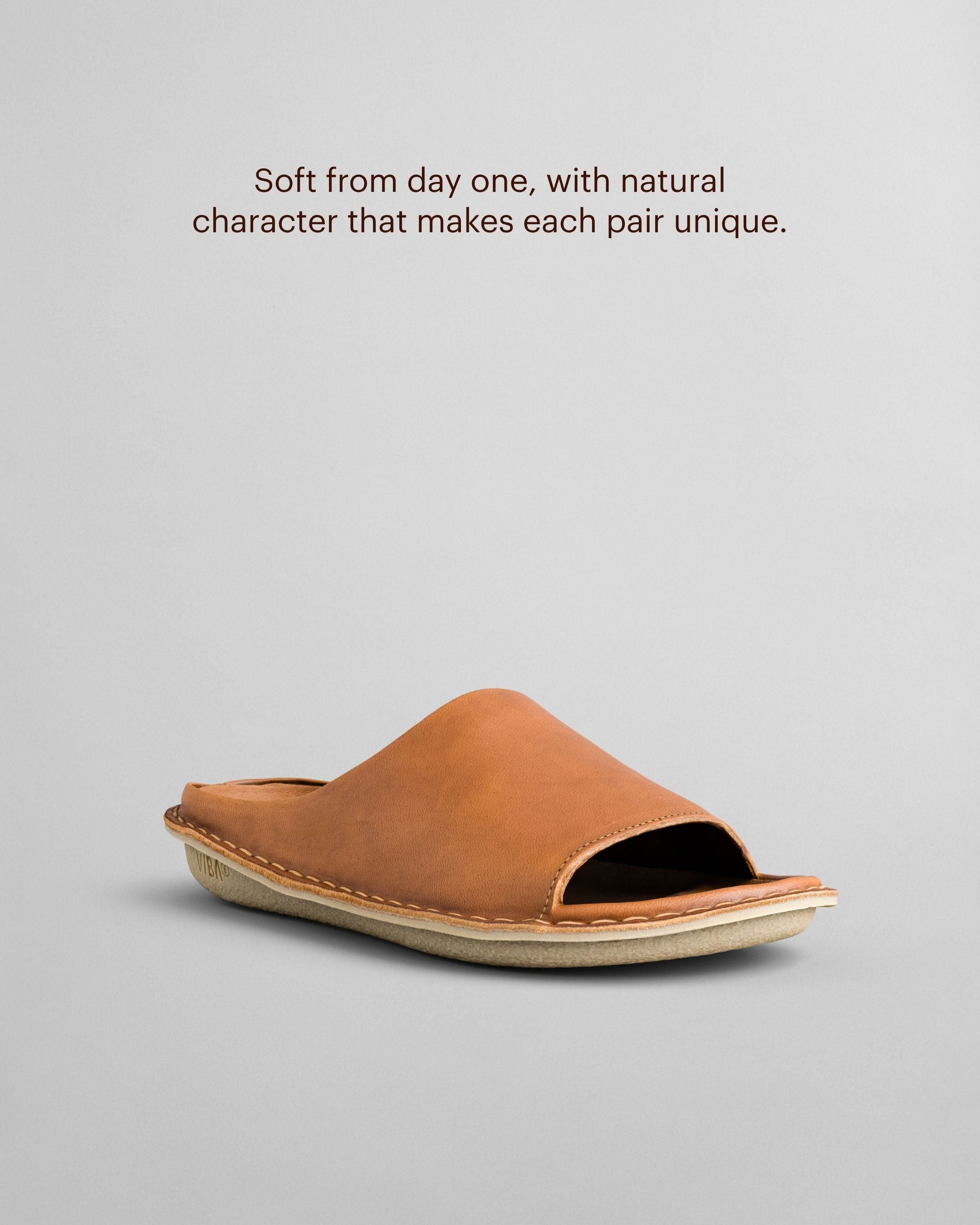 SAINT TROPEZ Leather Cognac Brown