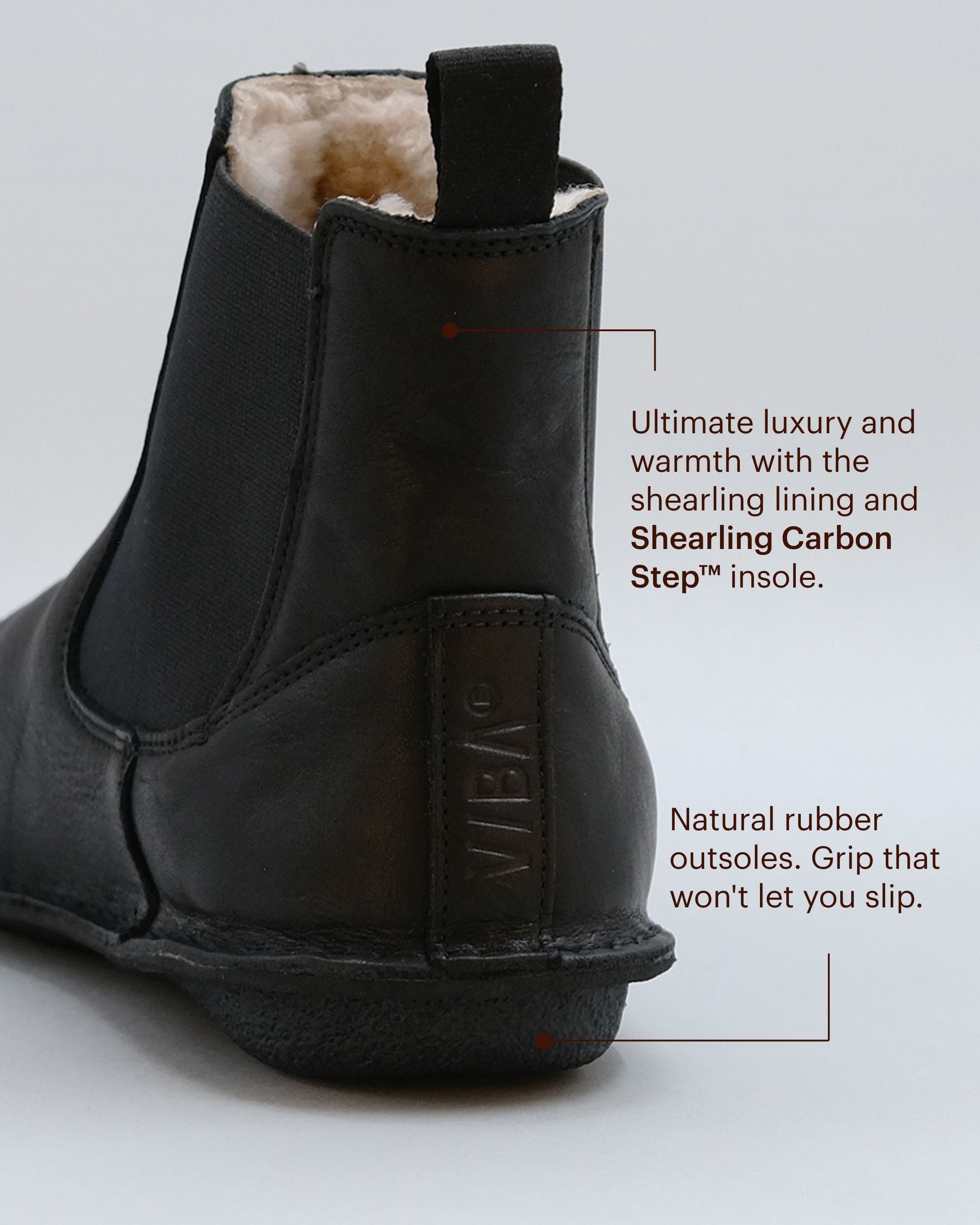 HELSINKI Leather Preto Black Shearling