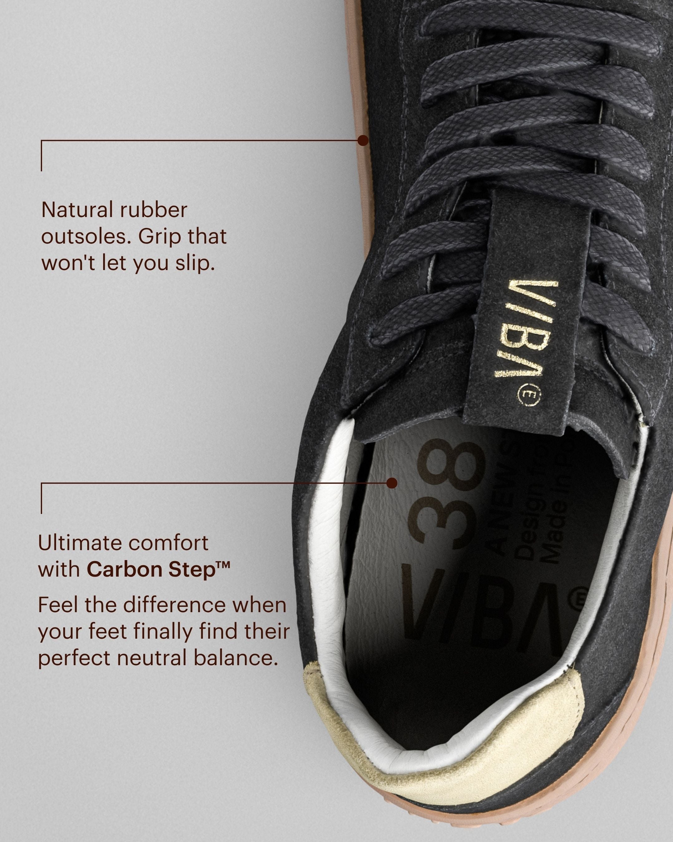 SYDNEY Bio Suede Black/Gum