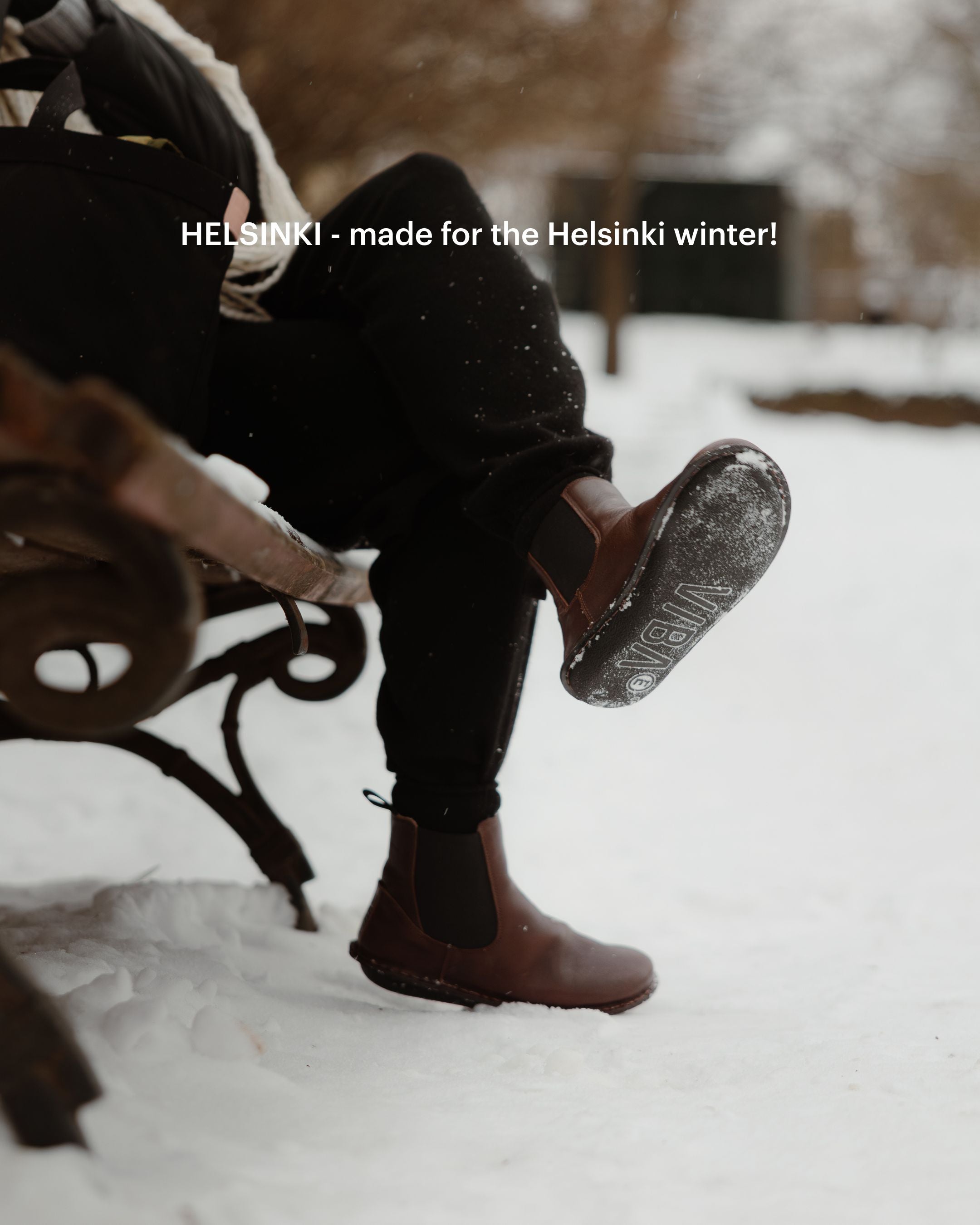 HELSINKI Leather Cocoa Brown Shearling