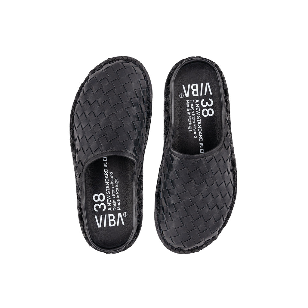 ROMA Woven Leather Preto Black