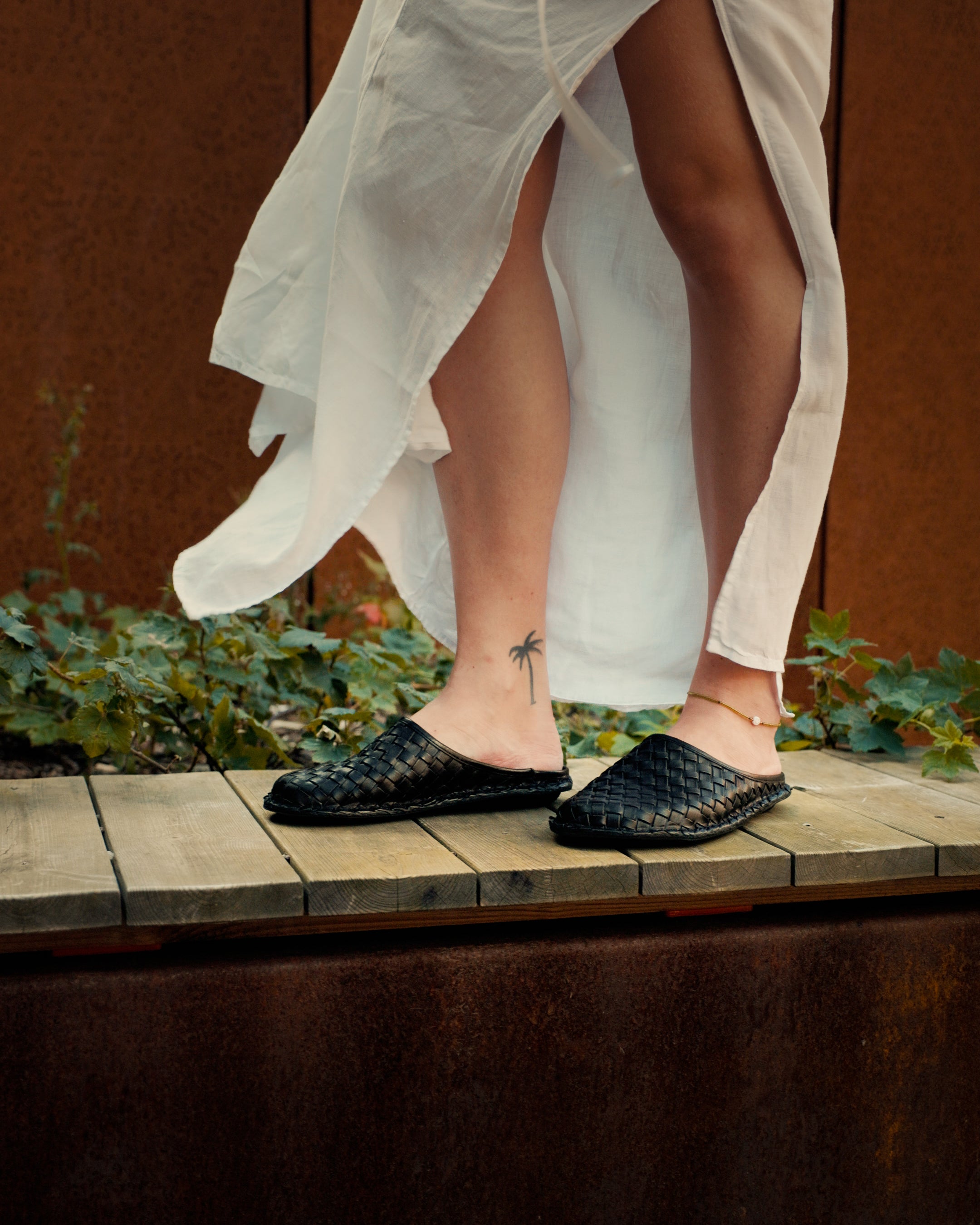 ROMA Woven Leather Preto Black