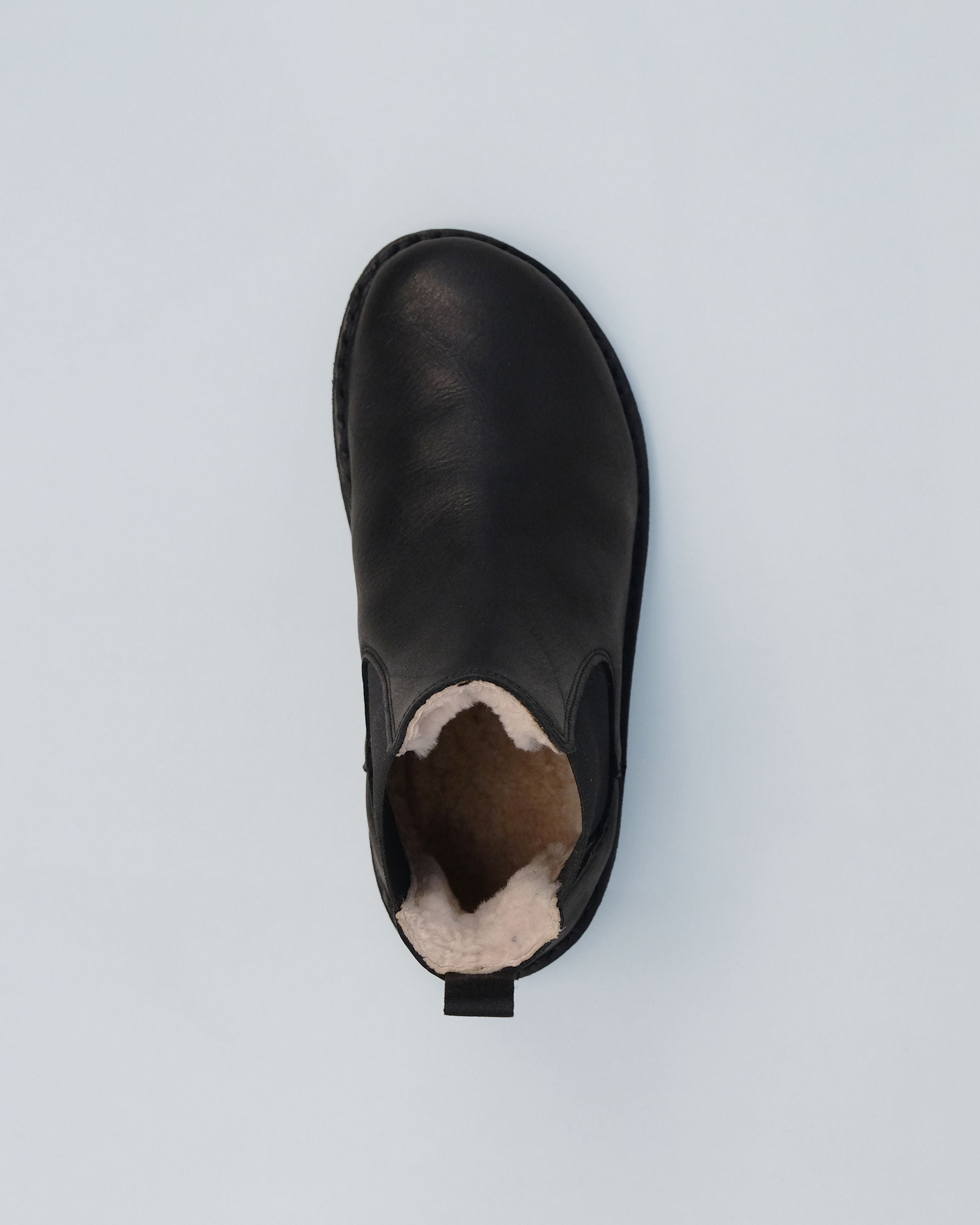 HELSINKI Leather Preto Black Shearling – VIBAe