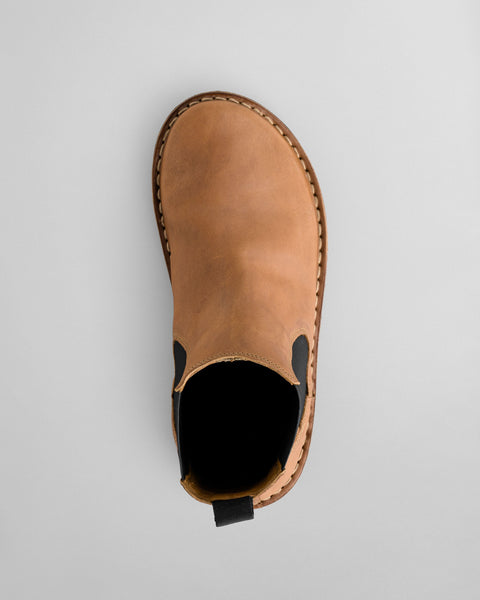 Rustic Mountain ブラウン モカシン　サイズ8 HELSINKI Leather Cognac Brown Shearling – VIBAe