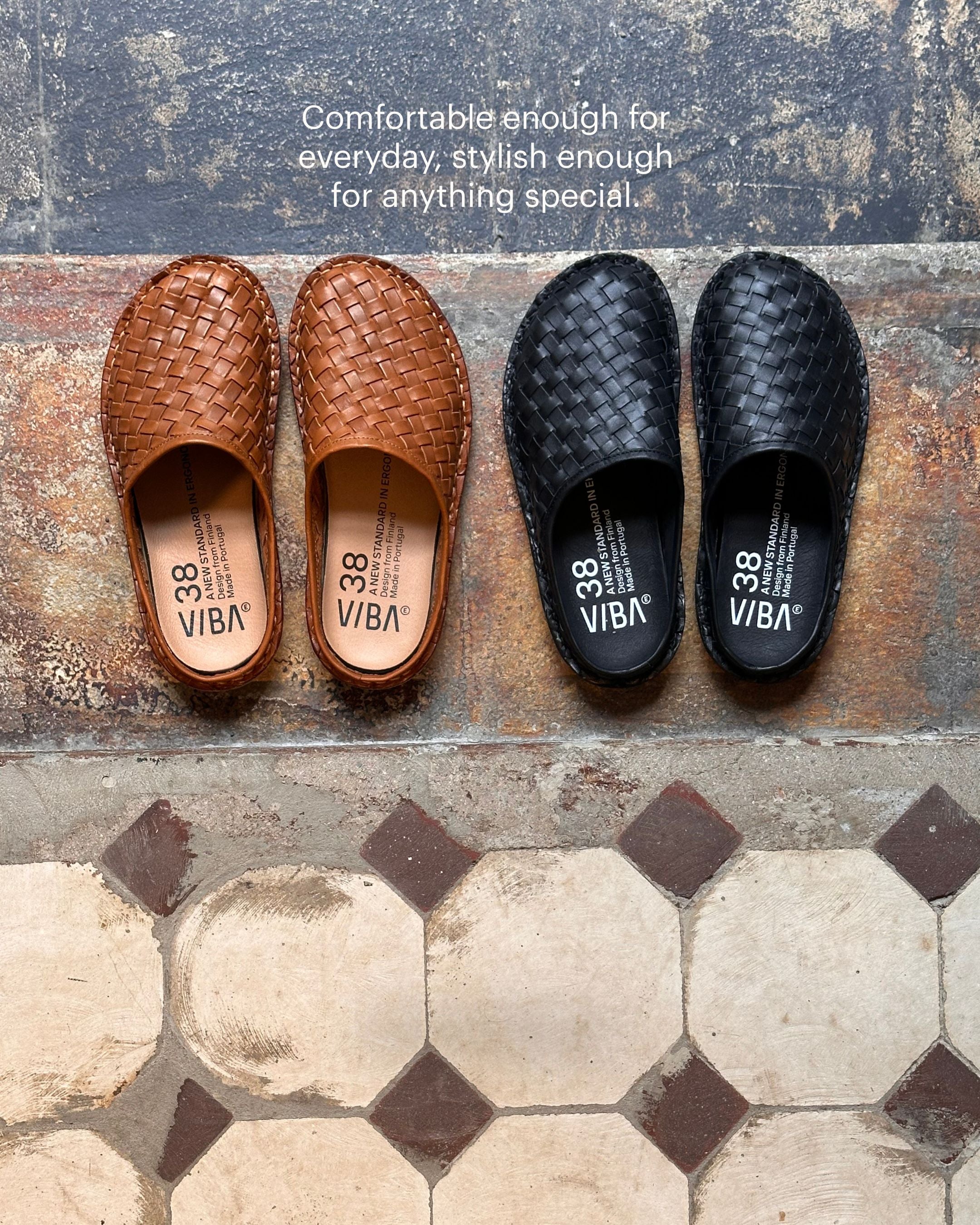 ROMA Woven Leather Preto Black
