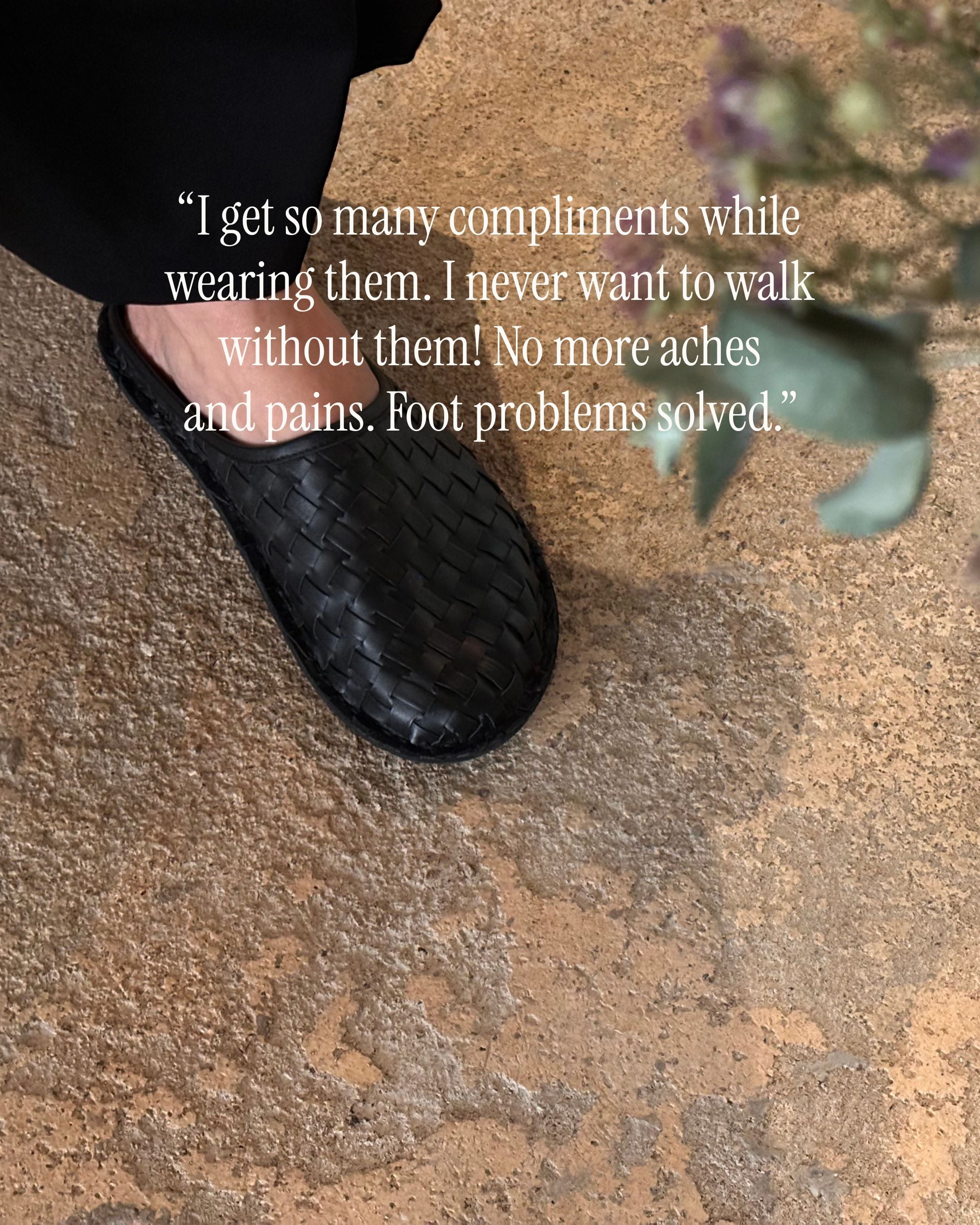 ROMA Woven Leather Preto Black