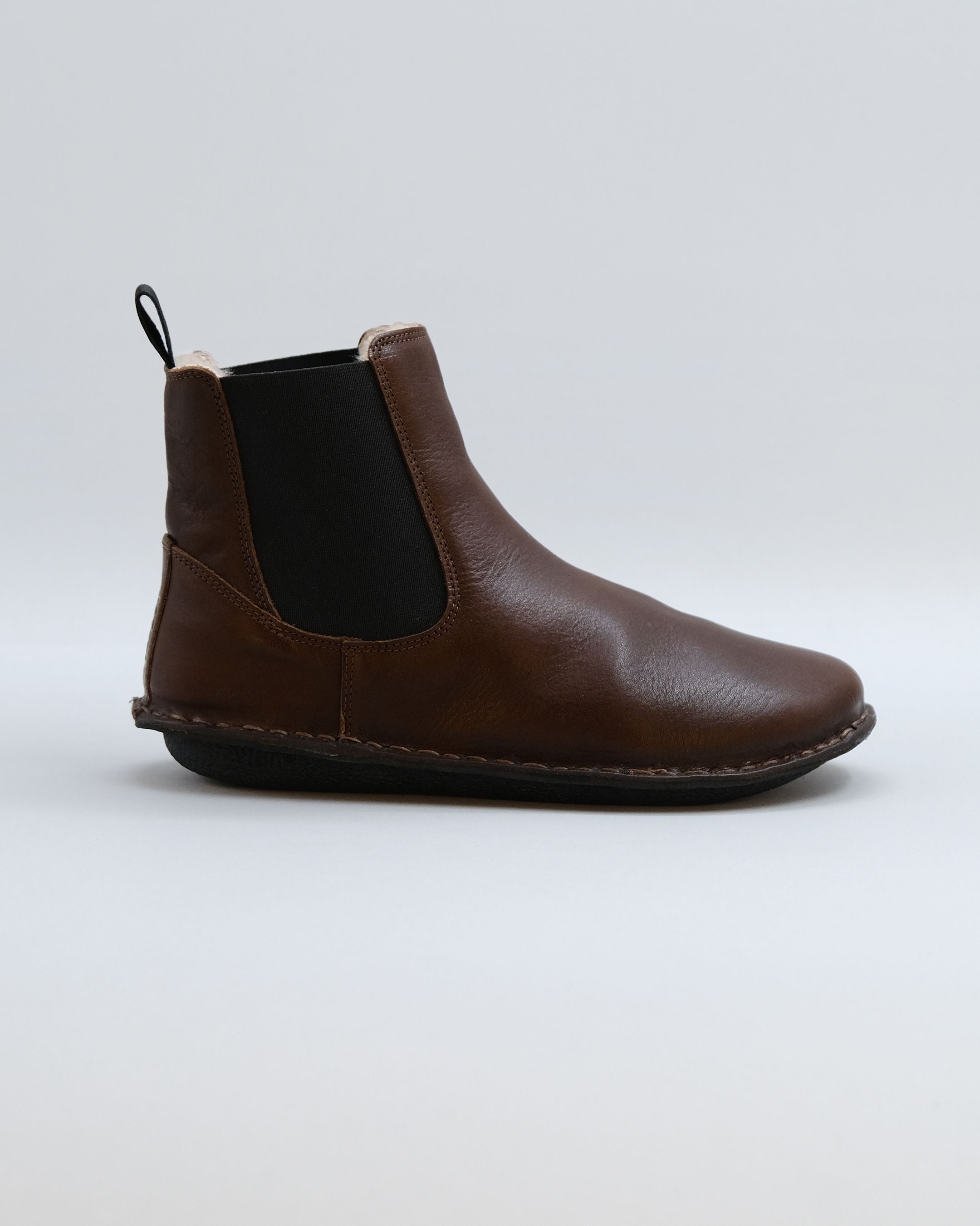 HELSINKI Leather Cocoa Brown Shearling – VIBAe