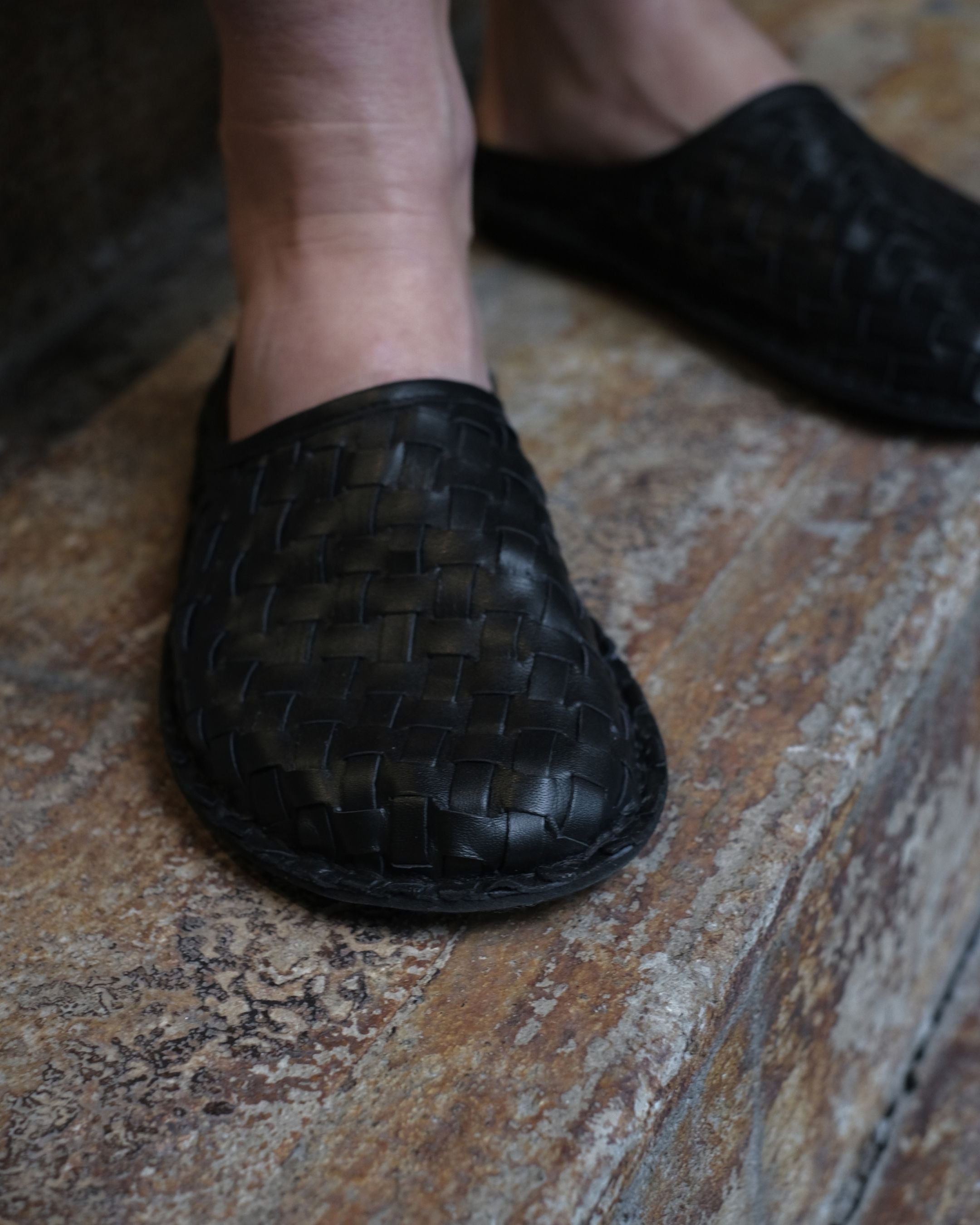 ROMA Woven Leather Preto Black