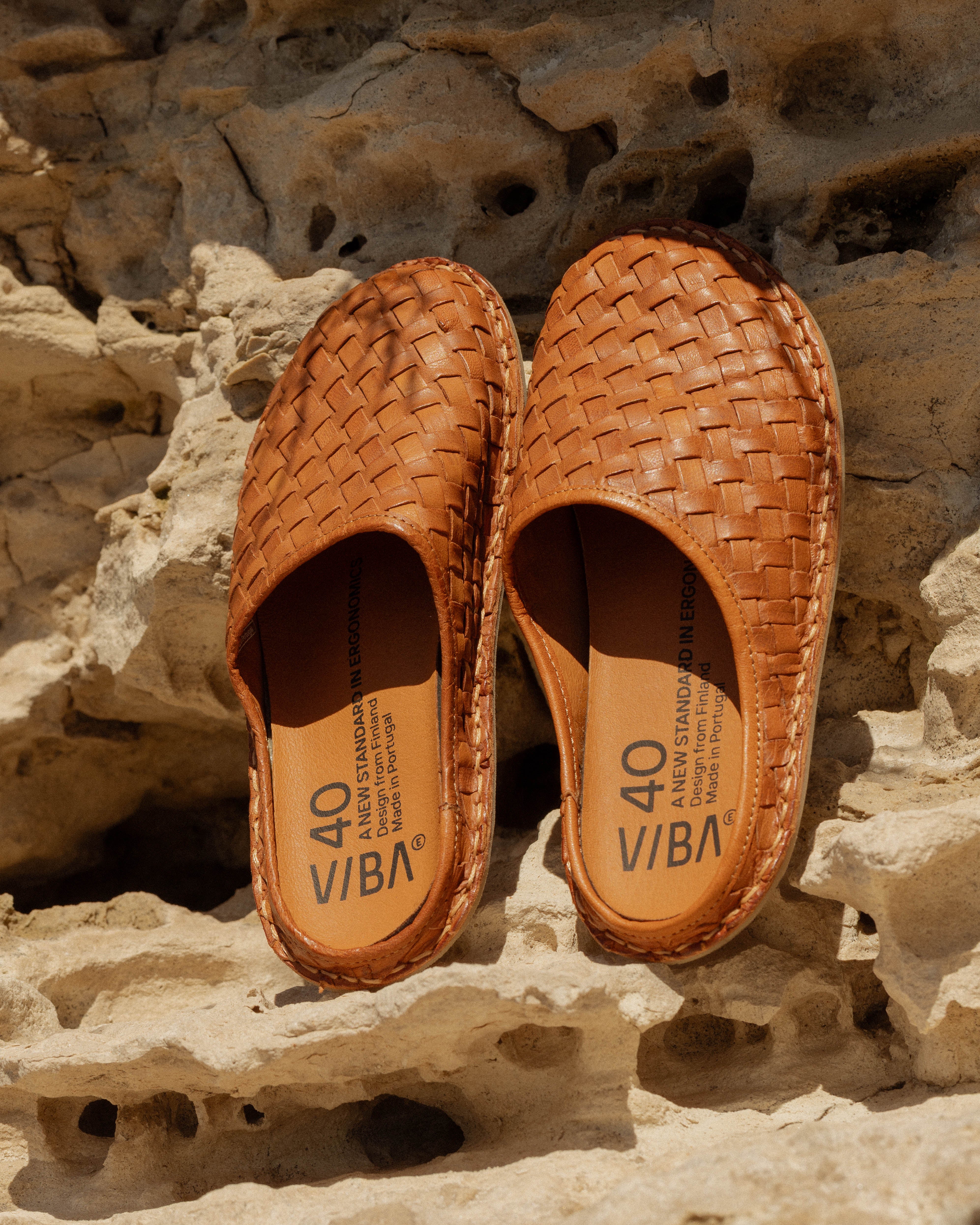 ROMA Woven Leather Cognac Brown – VIBAe