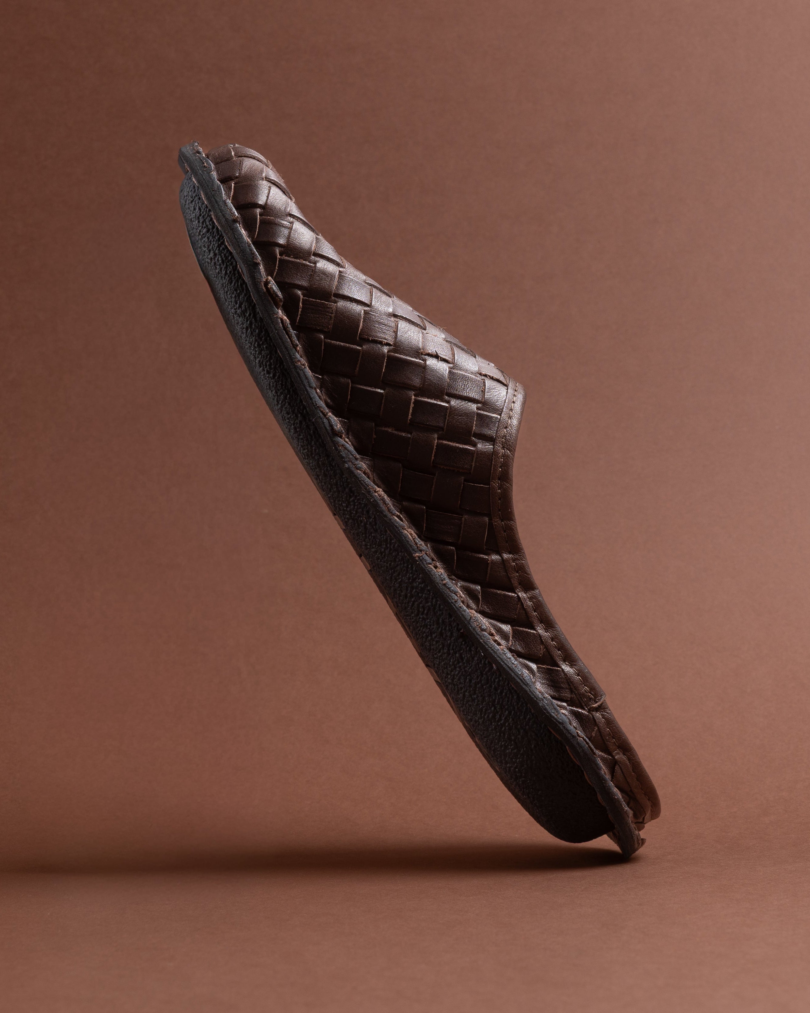 ROMA Woven Leather Cocoa Brown