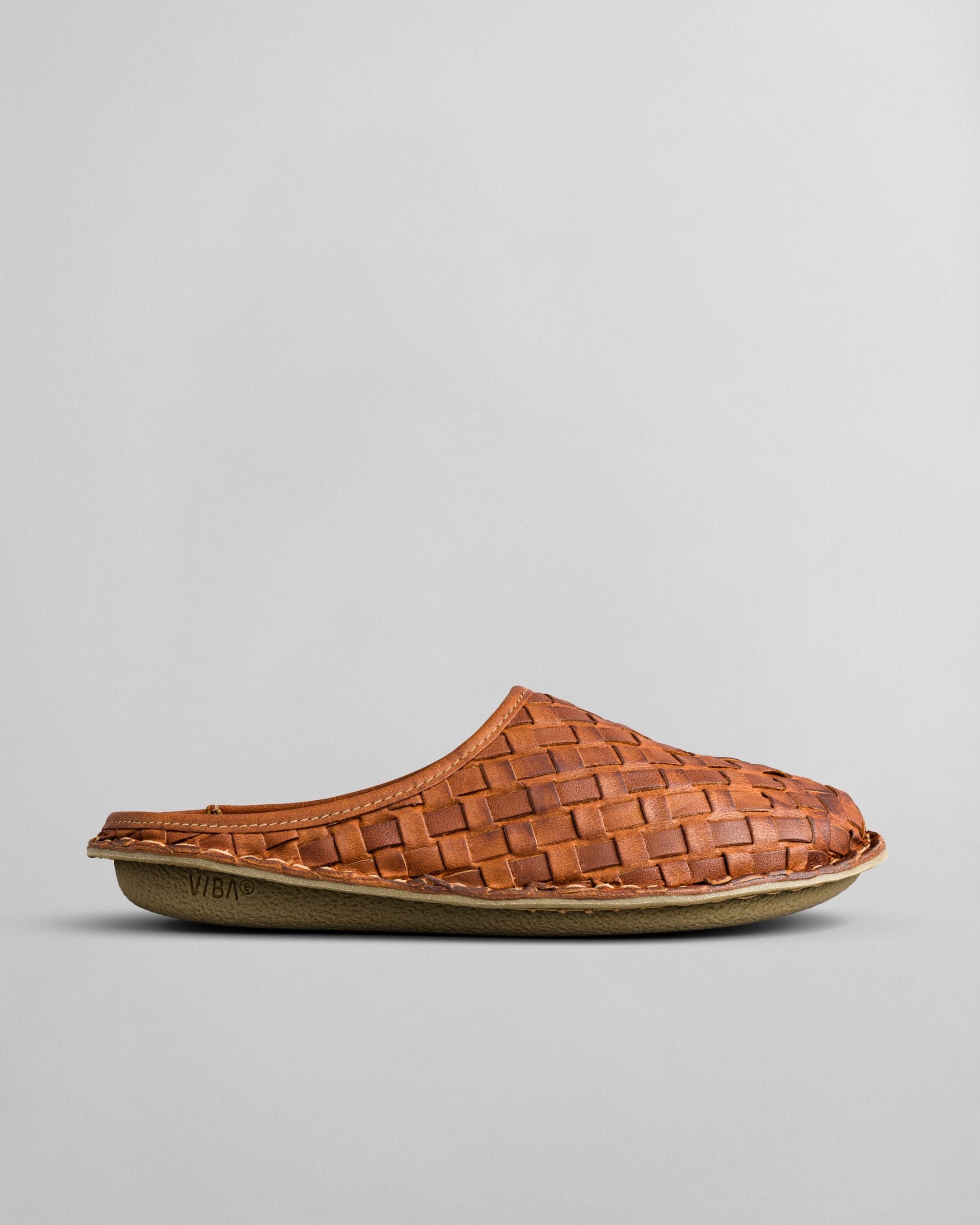 ROMA Woven Leather Cognac Brown