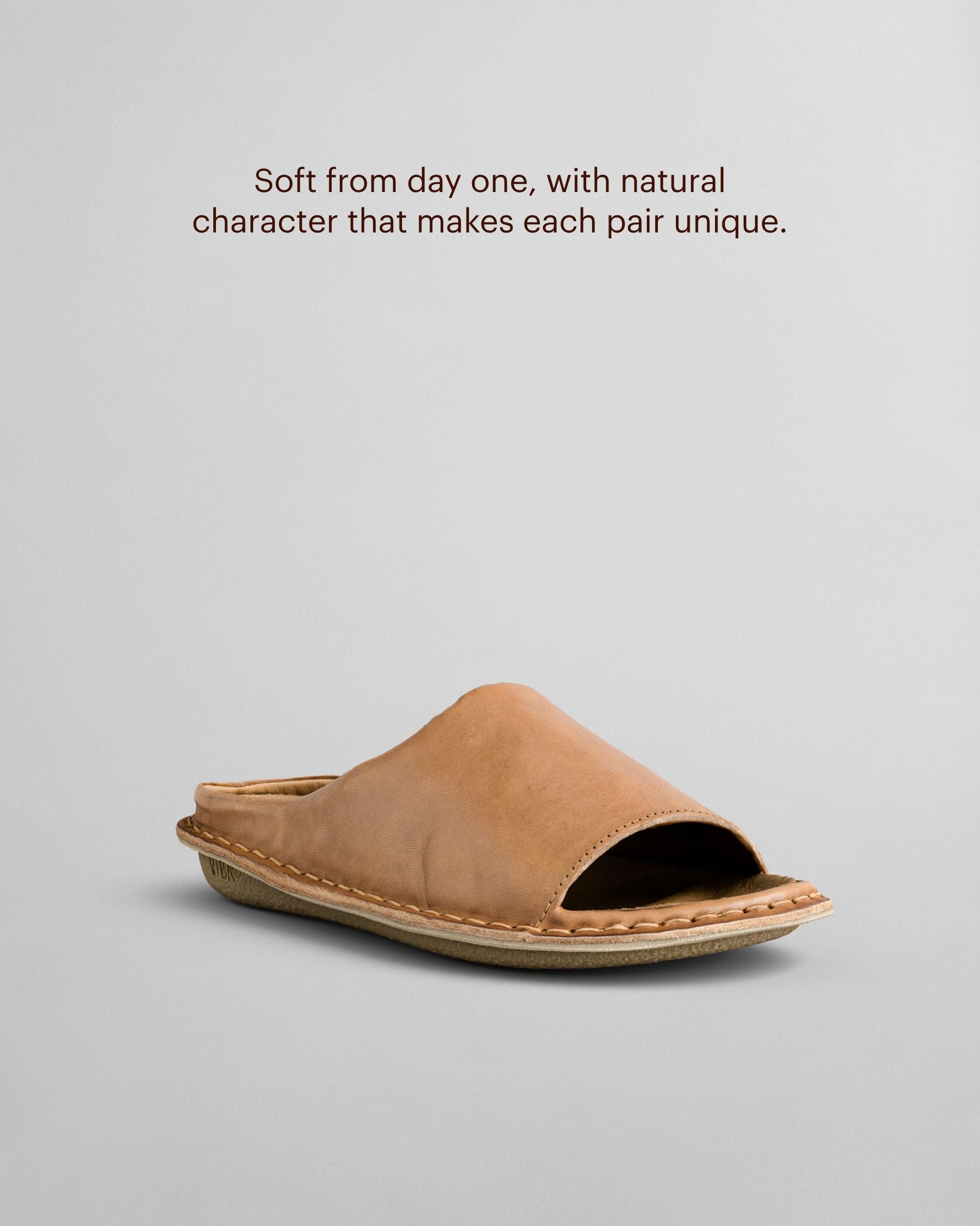 SAINT TROPEZ Leather Fawn Tan