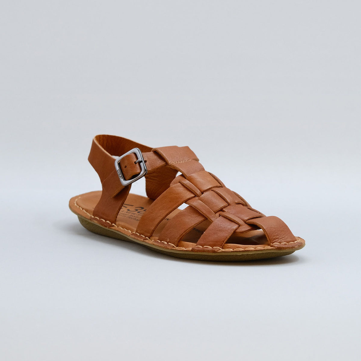 Vintage Born Leather Thong Sandal-Size 8-Handcrafted-Cushion Insole-Brown Vintage Børn Leather Sandals | 90s Women main image 2