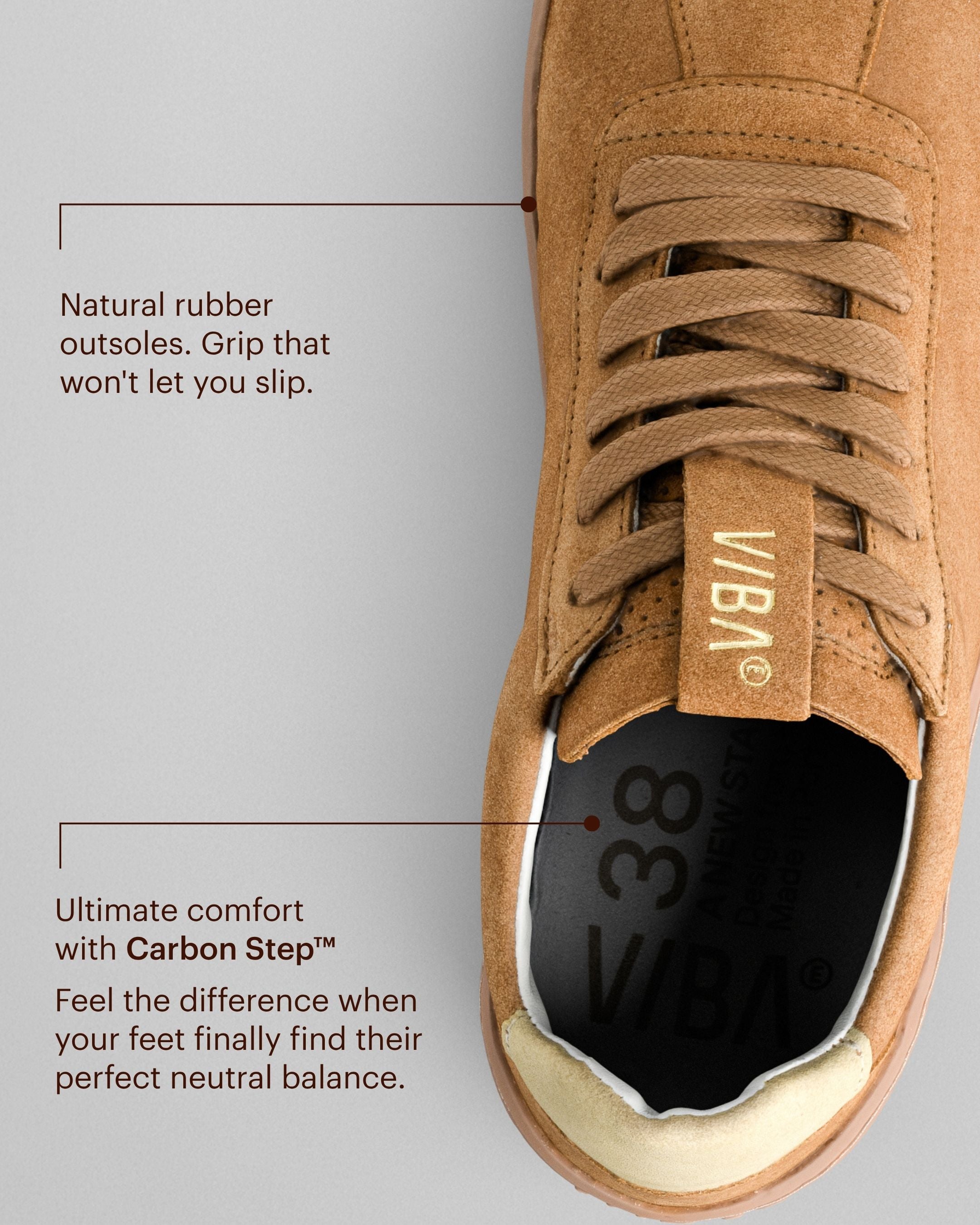 SYDNEY Bio Suede Tan/Gum