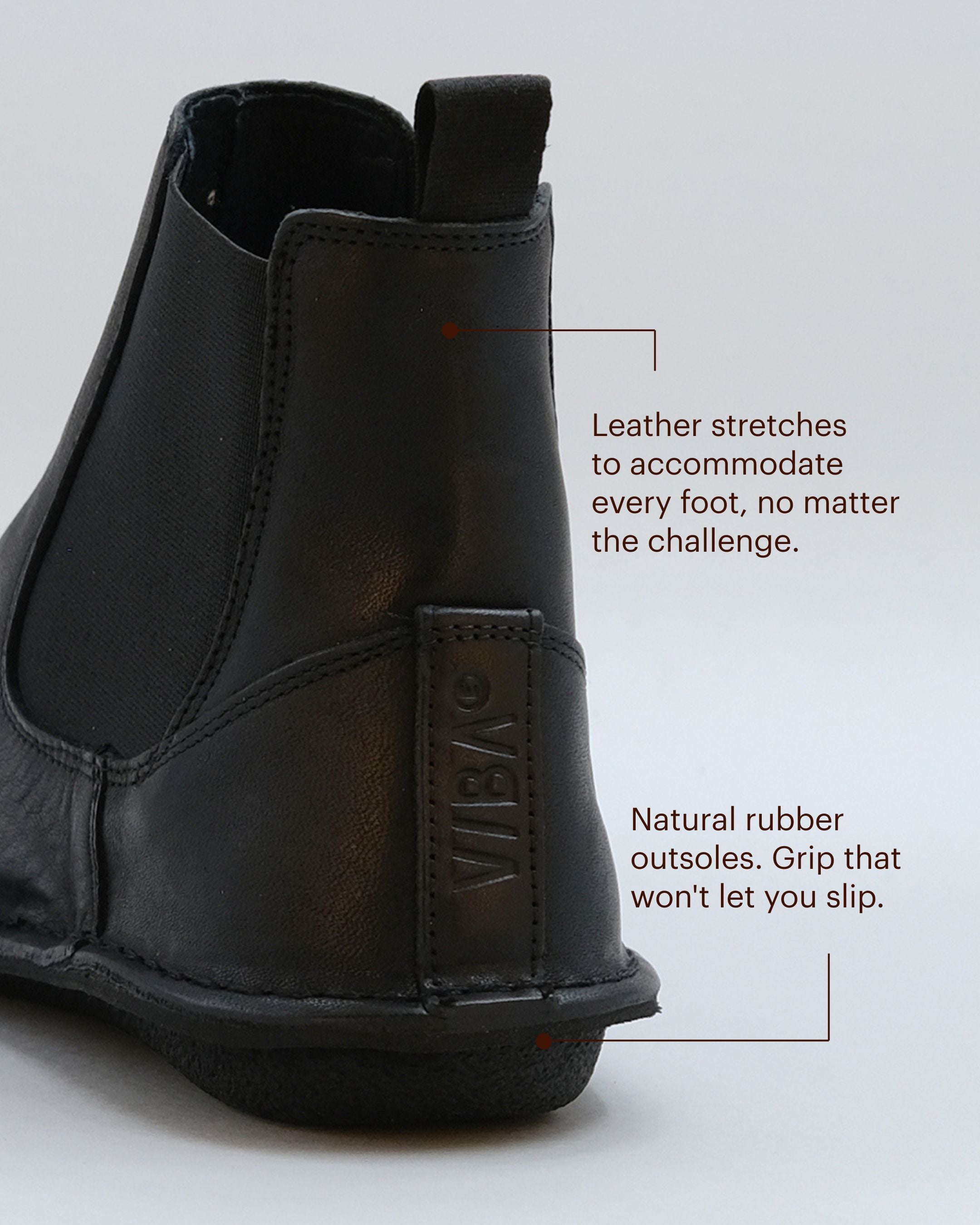HELSINKI Leather Preto Black – VIBAe