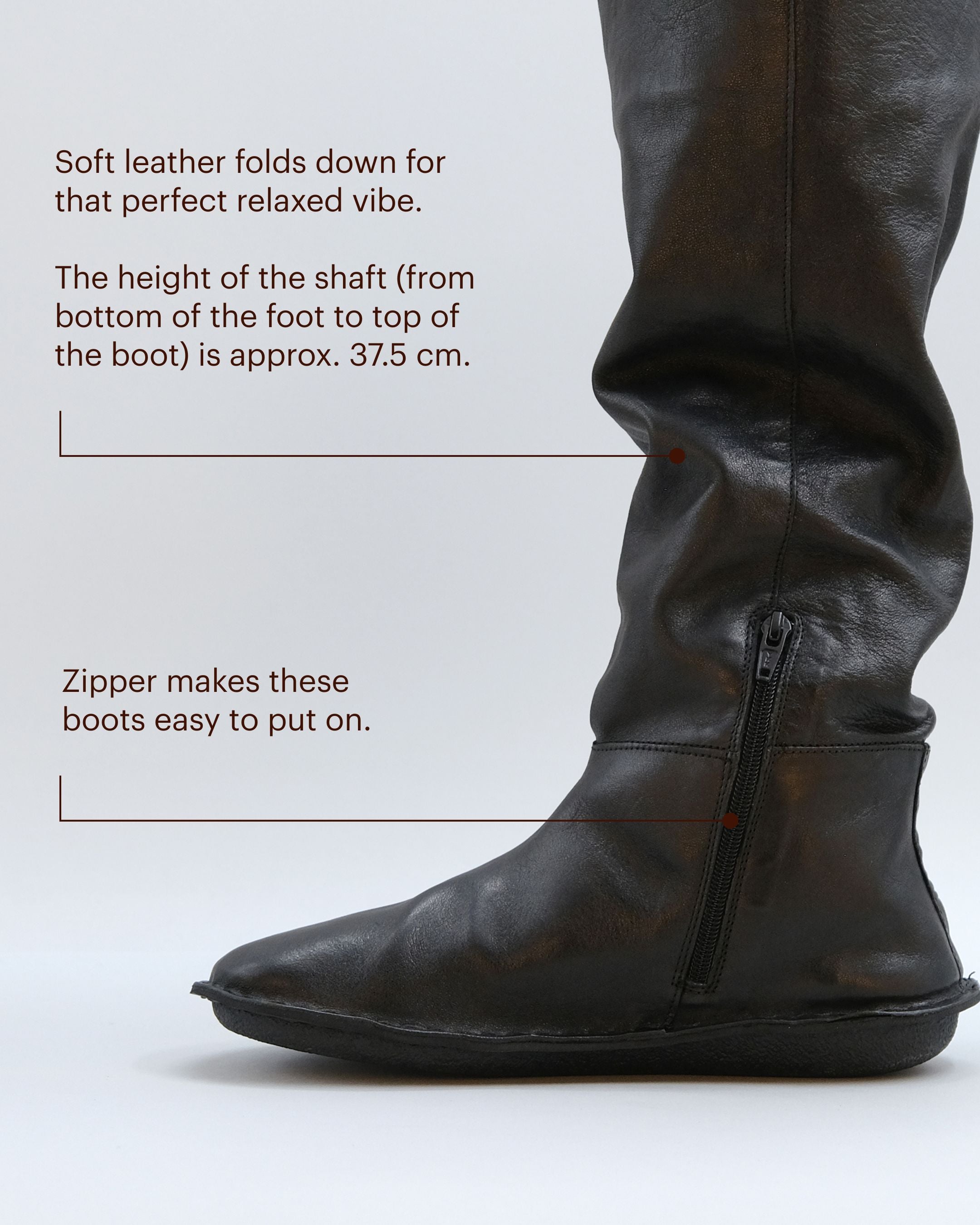 靴 high cut leather boots WOODSTOCK Leather Preto Black – VIBAe