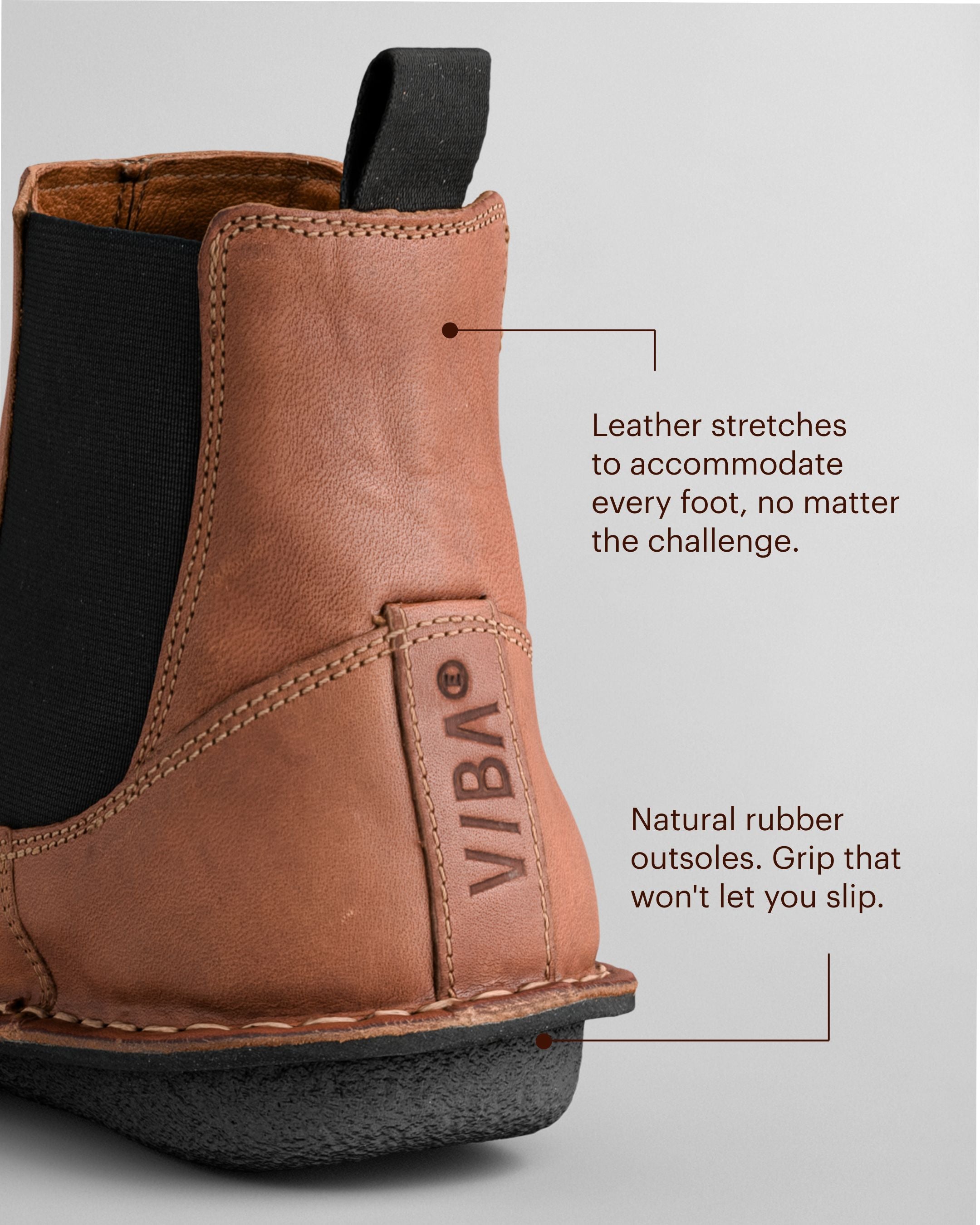 HELSINKI Leather Cognac Brown