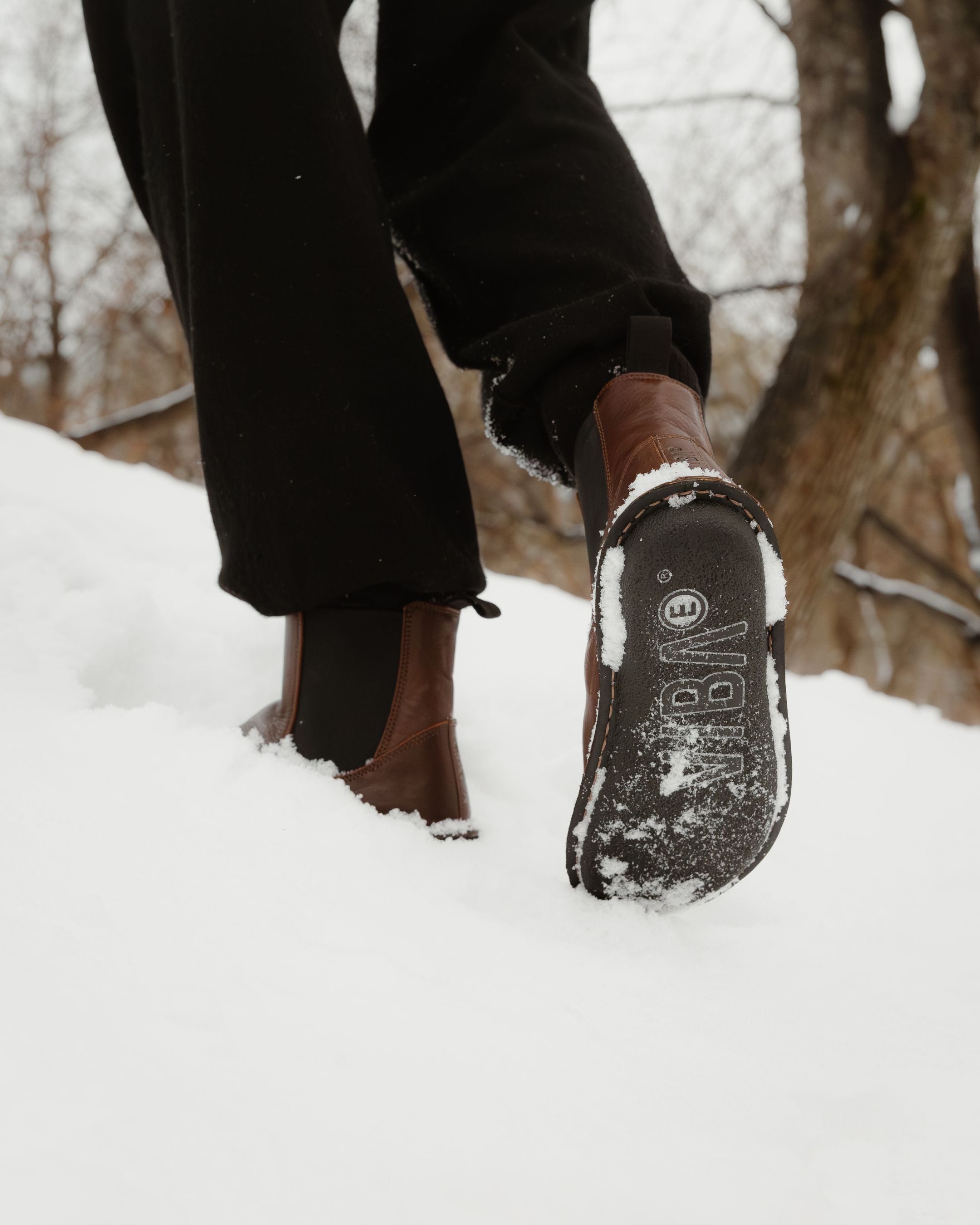 HELSINKI Leather Cocoa Brown Shearling