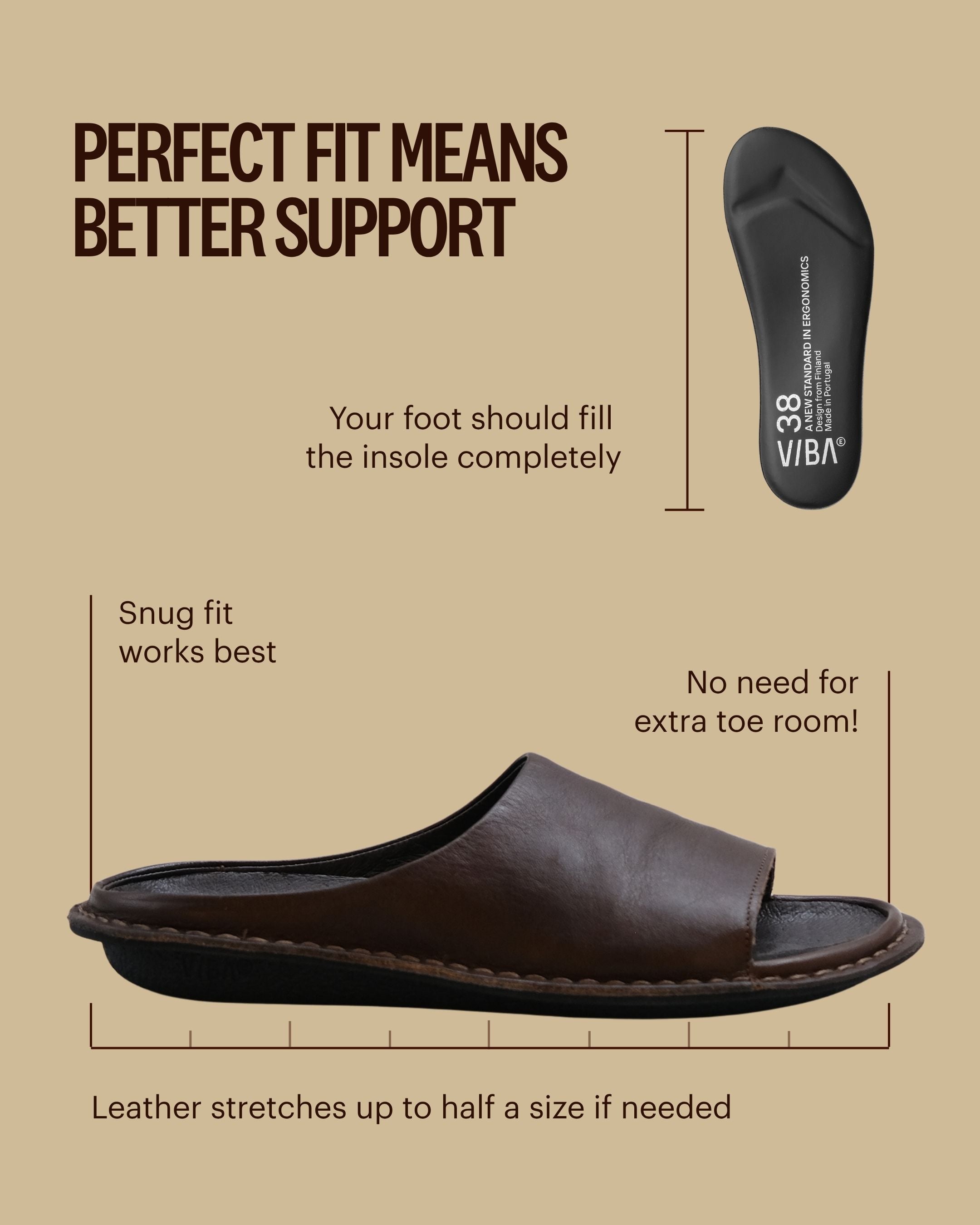 SAINT TROPEZ Cocoa Brown Leather Open Toe Sandals | VIBAe