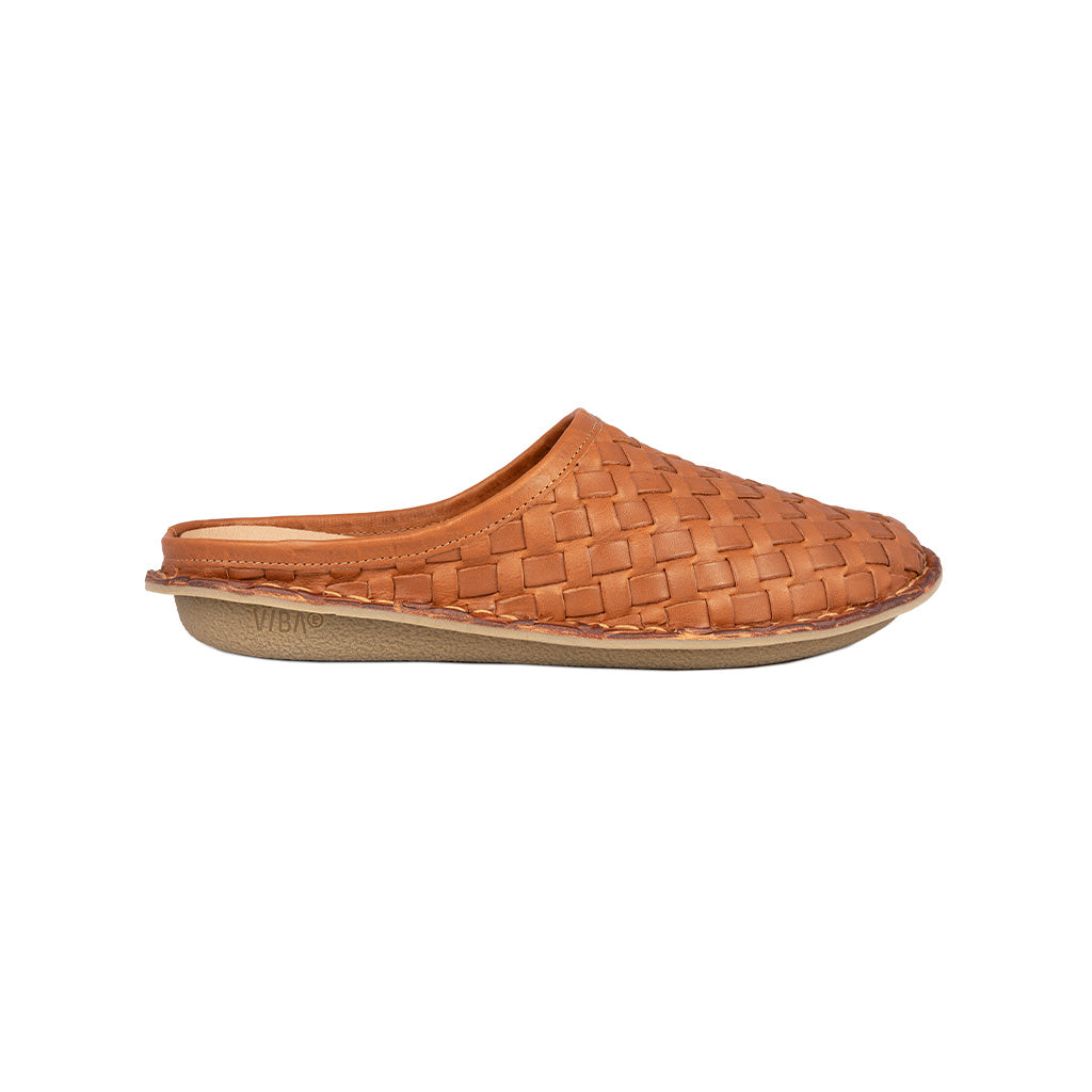 ROMA Woven Leather Cognac Brown