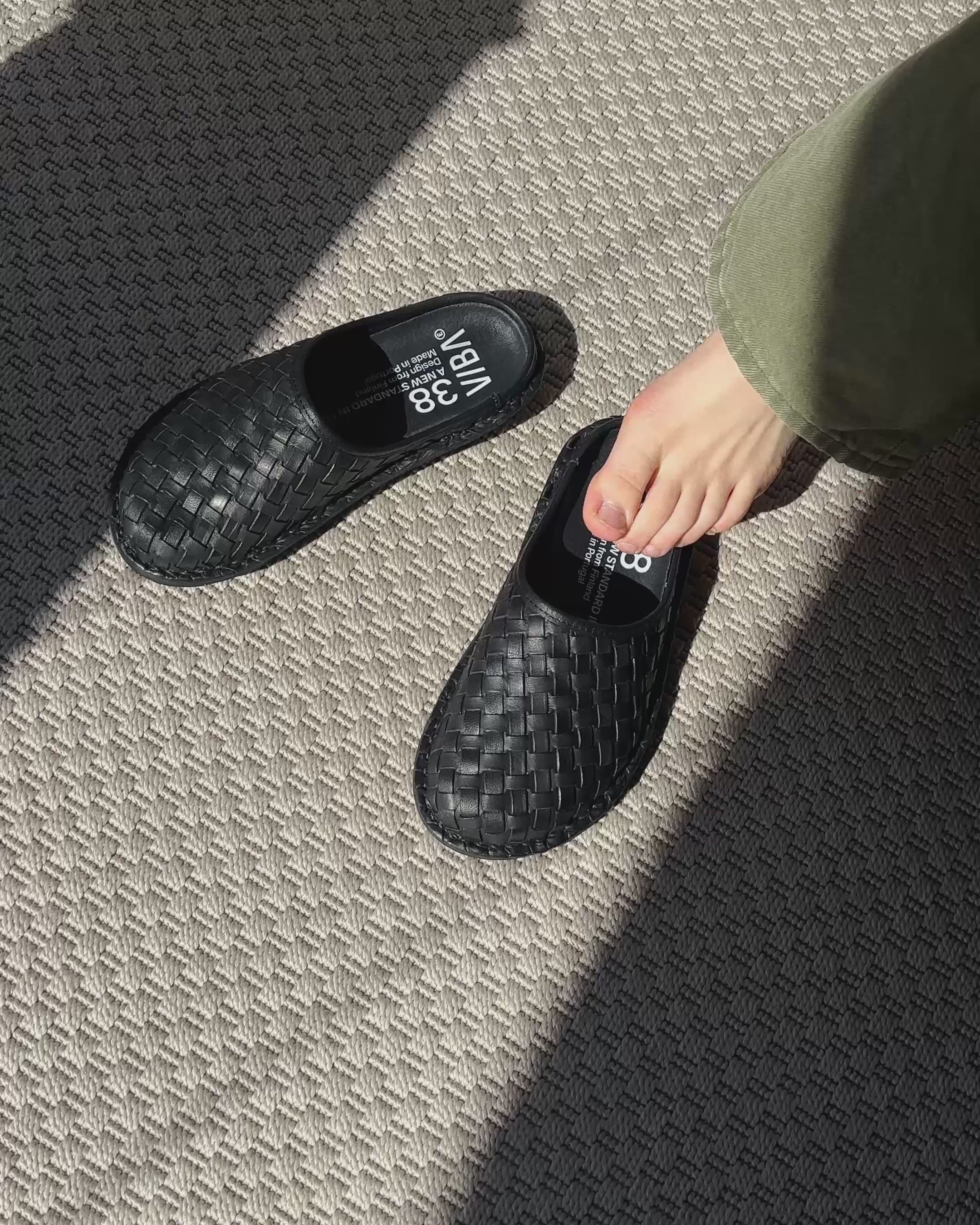 ROMA Woven Leather Preto Black – VIBAe