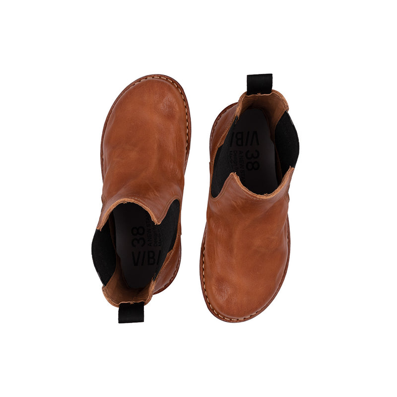 HELSINKI Leather Cognac Brown – VIBAe